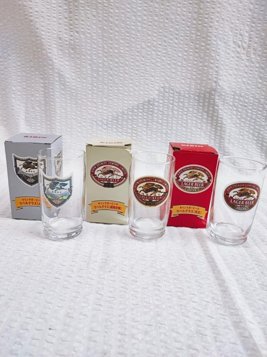 Amazon.co.jp: キリンラガービール ラベルグラス 大正 昭和初期 現在